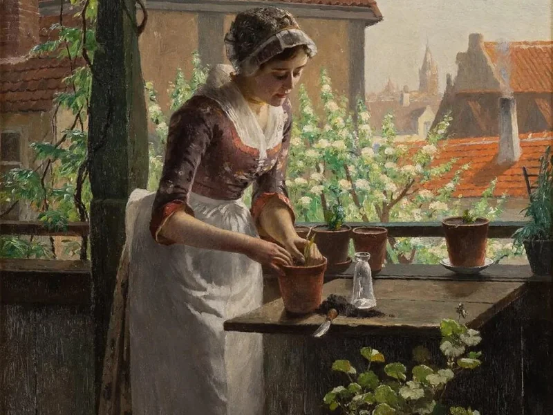 1857-Henrik Nordenberg - Donna sulla terrazza